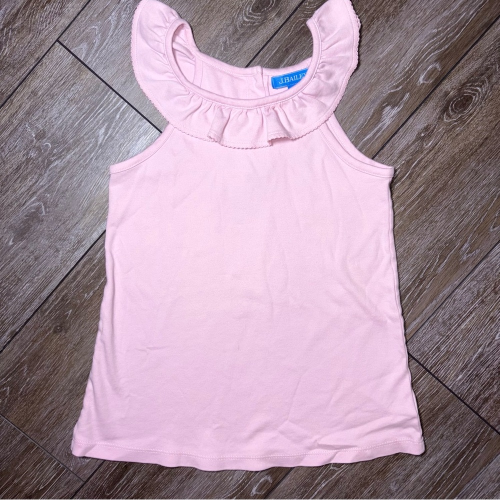 J. Bailey Pink Ruffled‎ Sleeveless Top